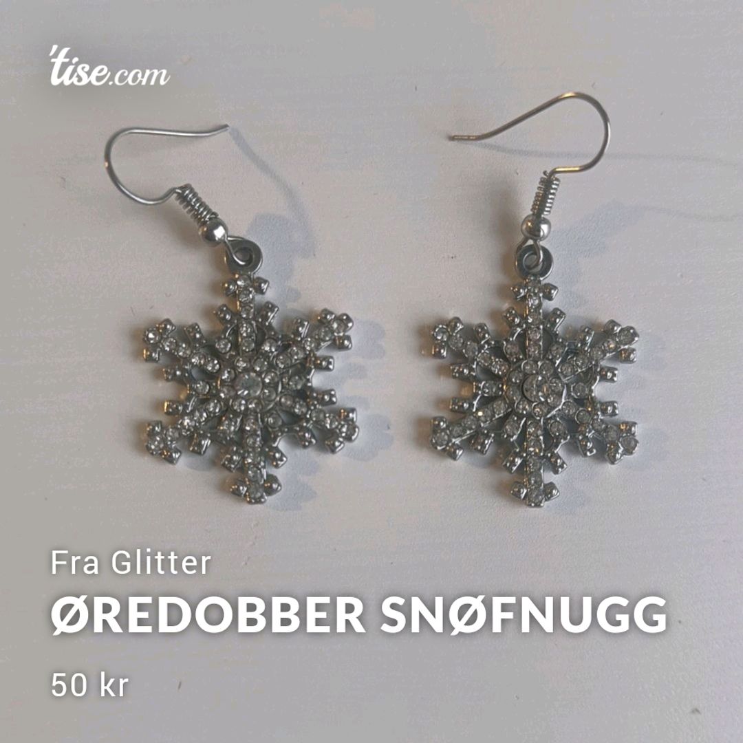 Øredobber snøfnugg