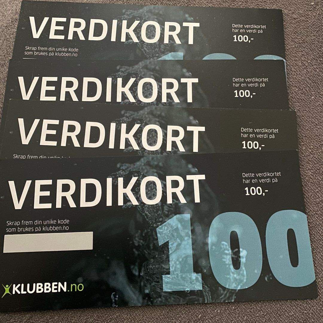 Gavekort på 400kr