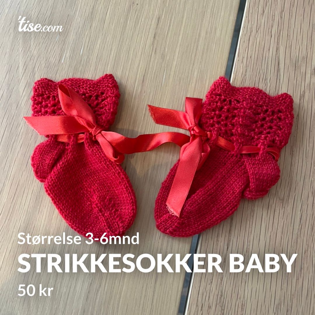 Strikkesokker baby