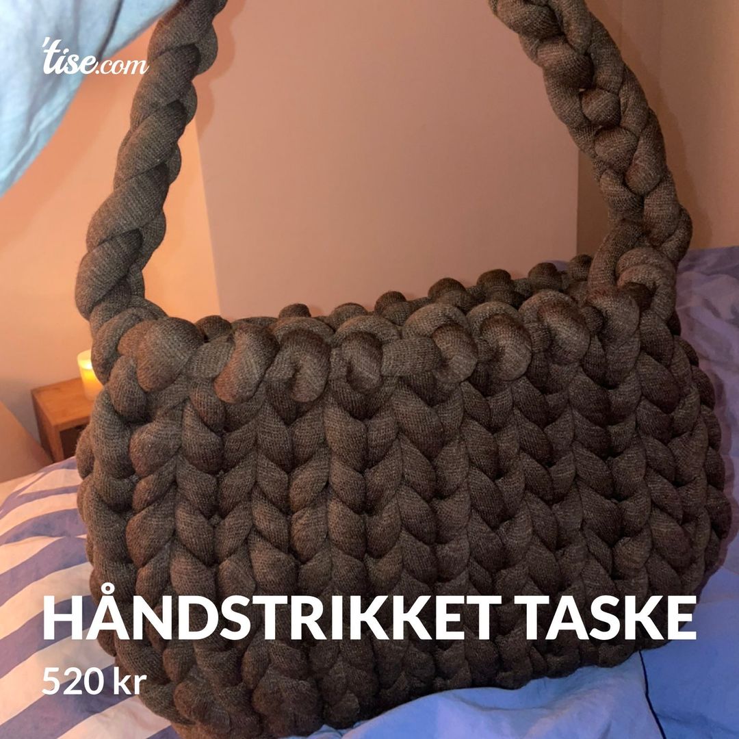 Håndstrikket taske