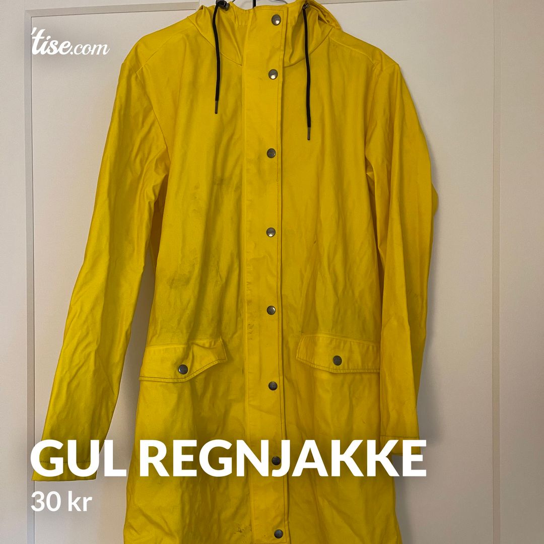 Gul regnjakke