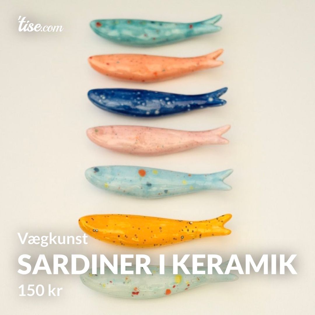 Sardiner i keramik