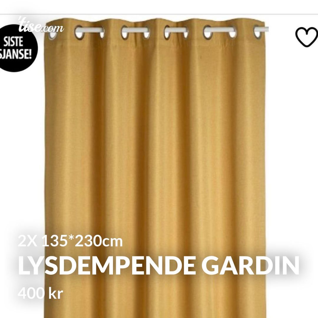 Lysdempende gardin