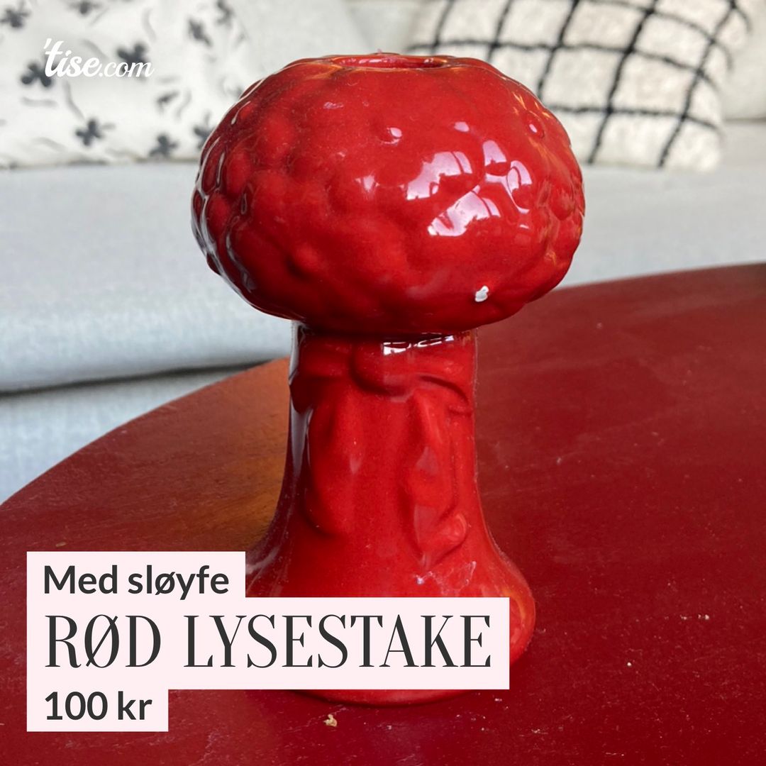 Rød lysestake