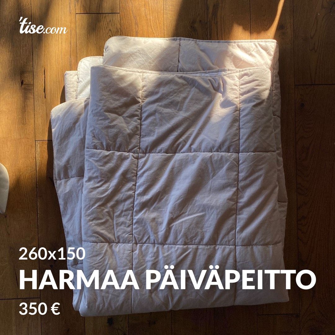 Harmaa päiväpeitto