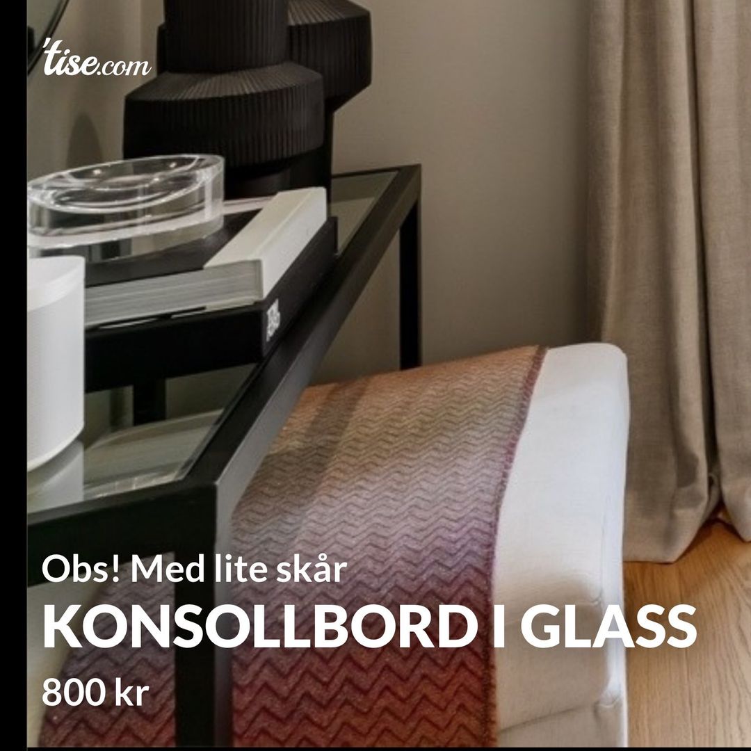 Konsollbord i glass