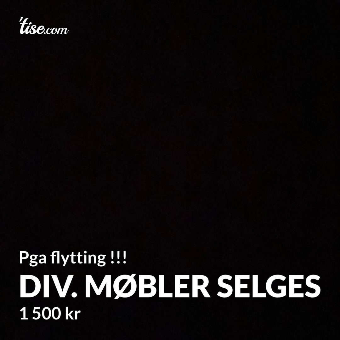 Div Møbler selges