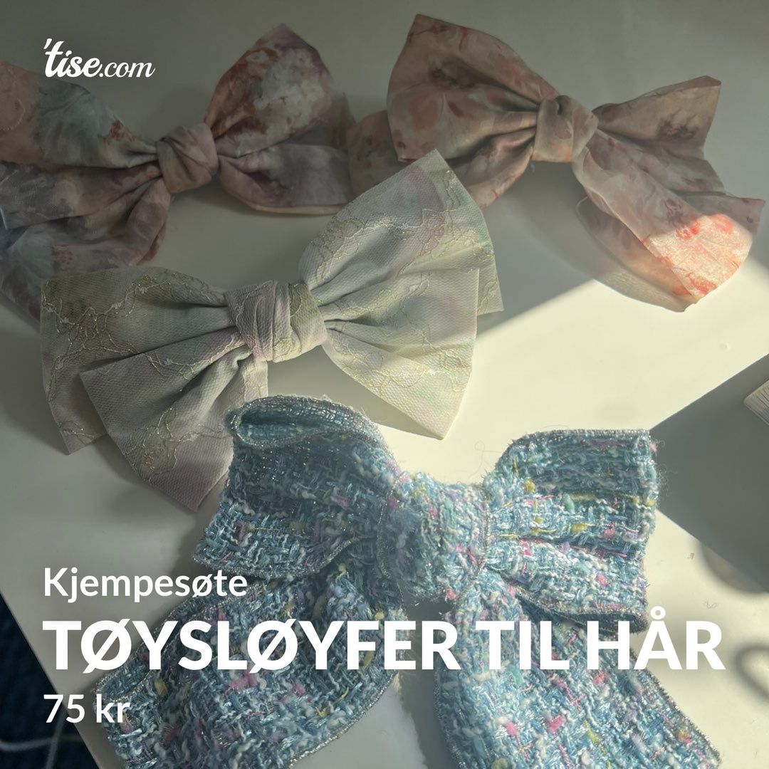 Tøysløyfer til hår