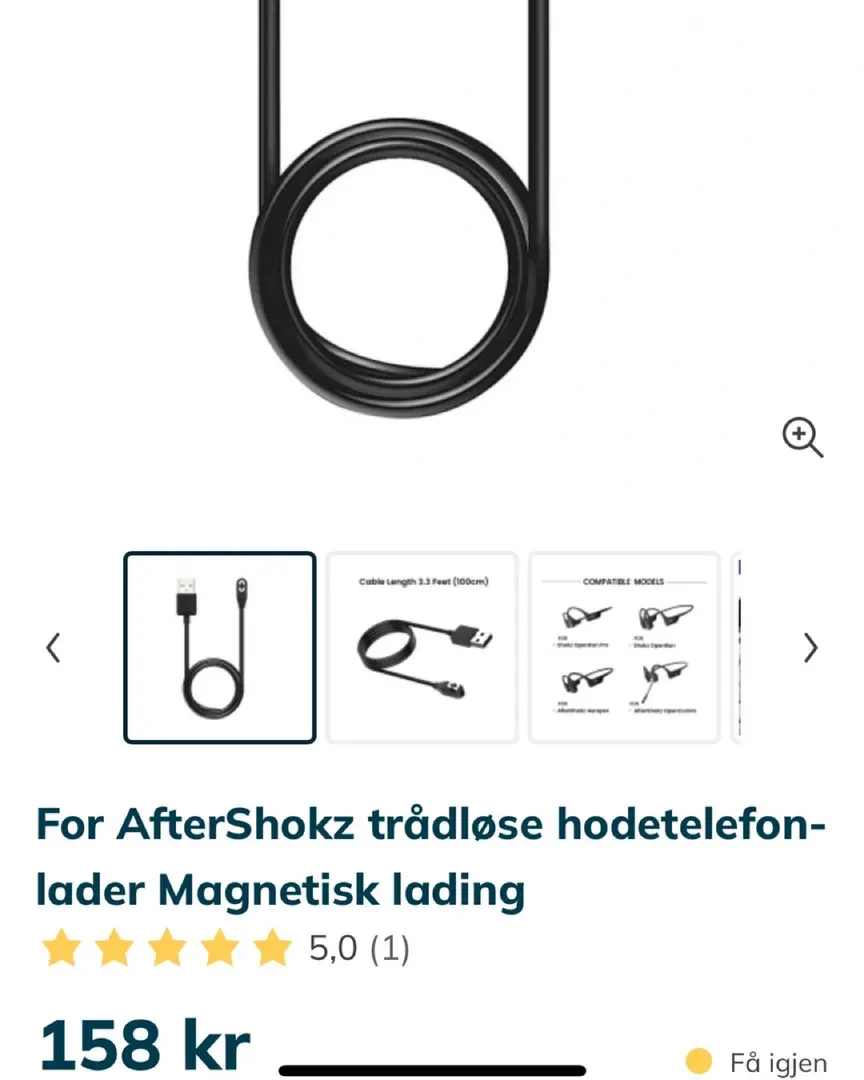 Aftershoxz ladekabel