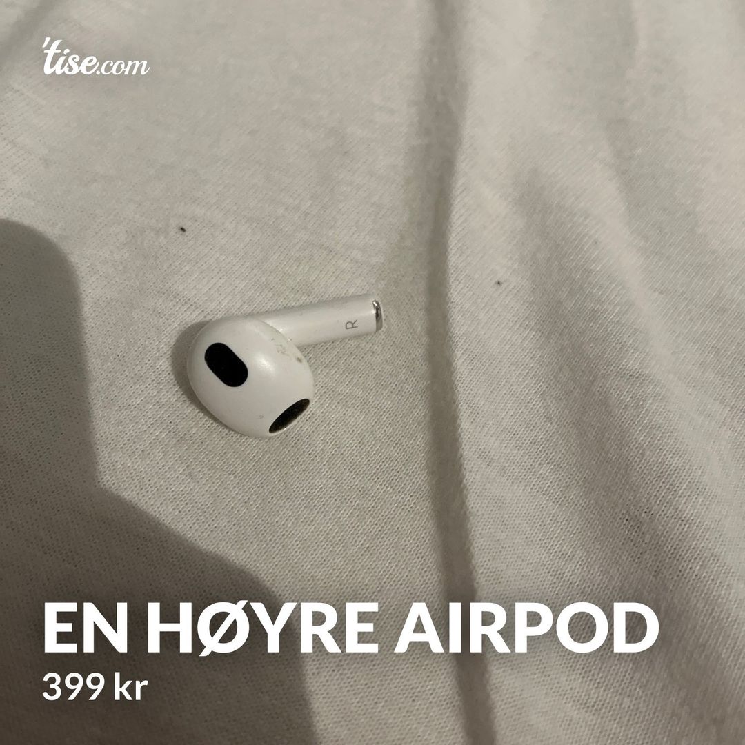 En høyre airpod