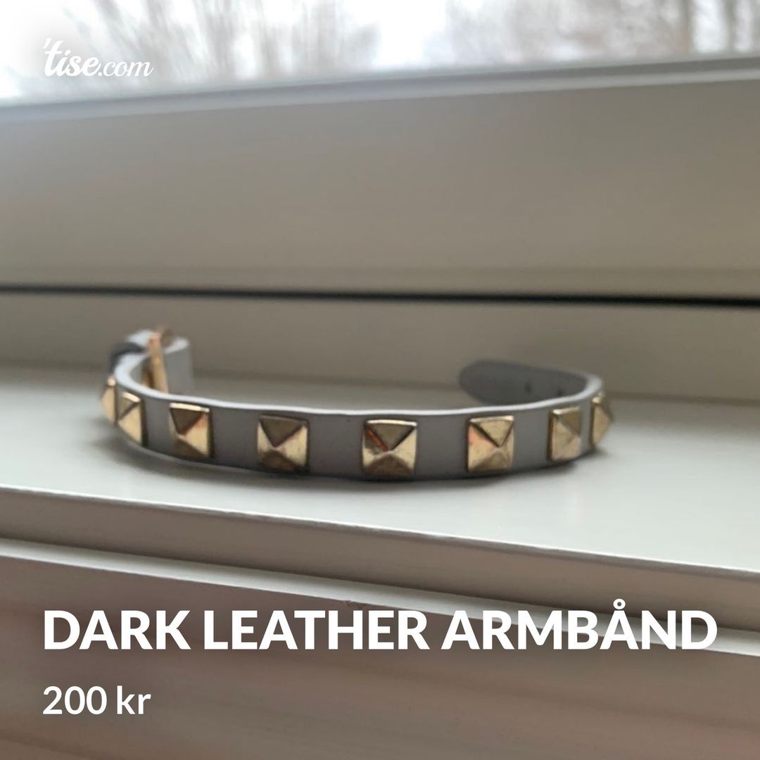 Dark leather armbånd