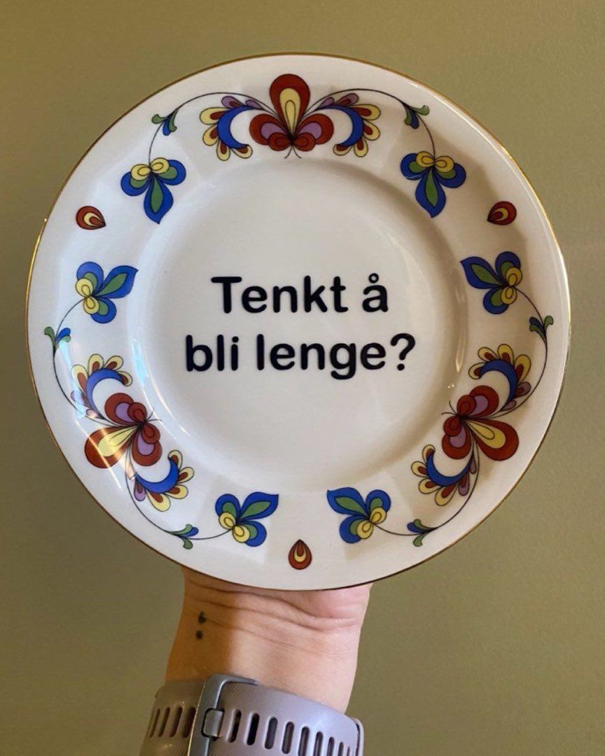 Asjett med tekst