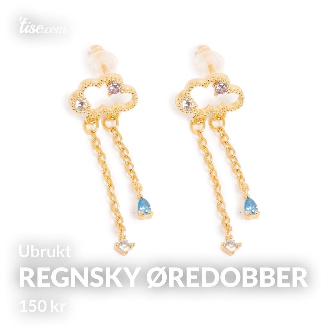 Regnsky øredobber