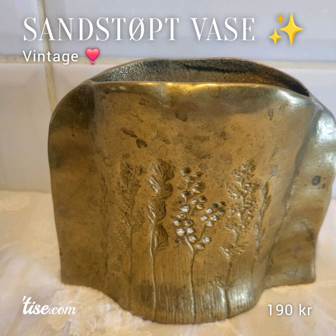 Sandstøpt vase ✨️