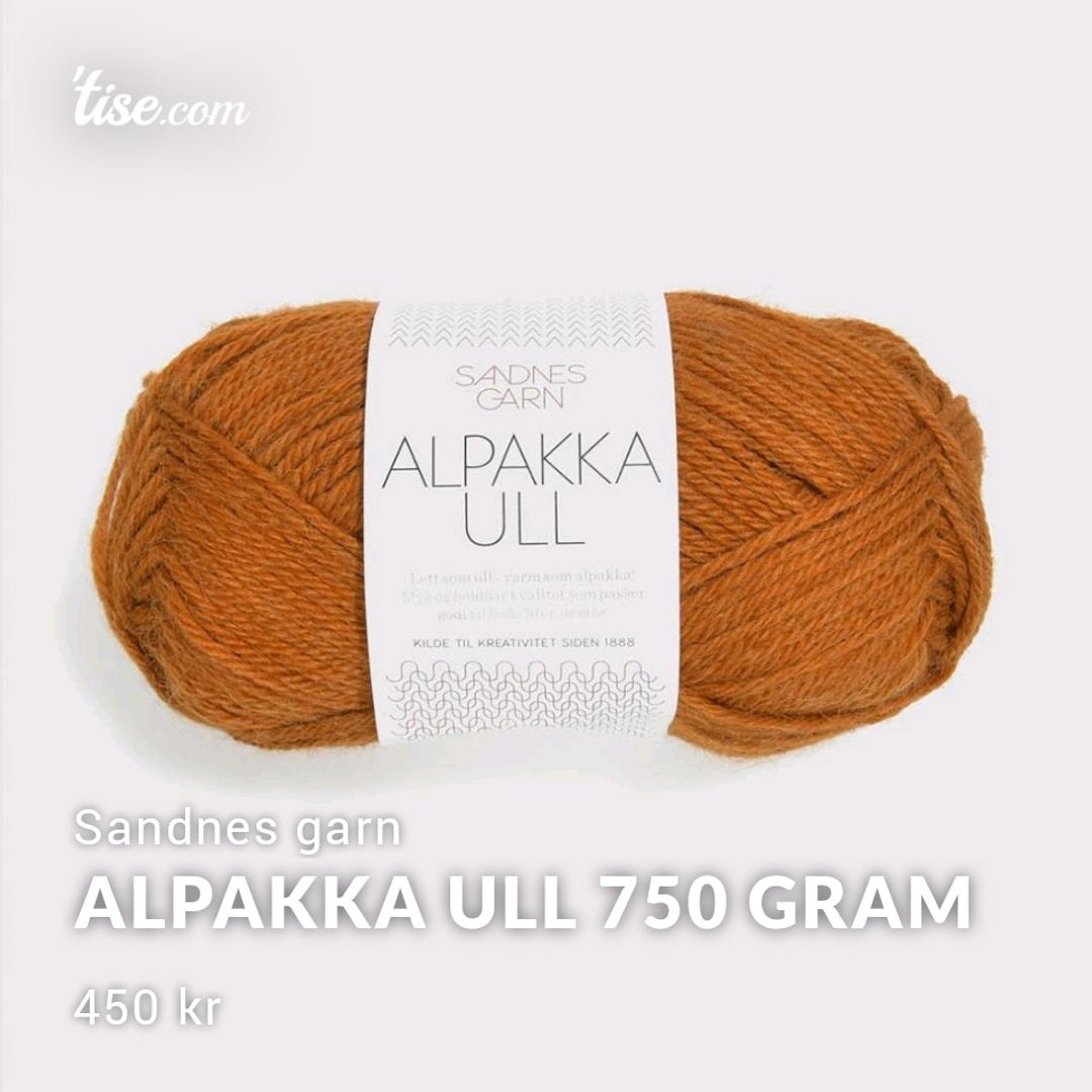 Alpakka Ull 750 Gram