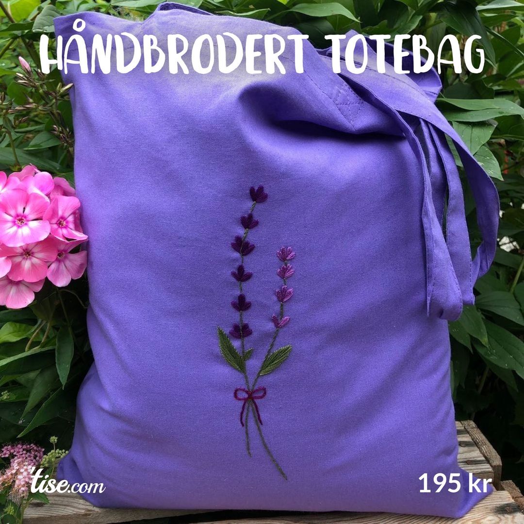 Håndbrodert totebag