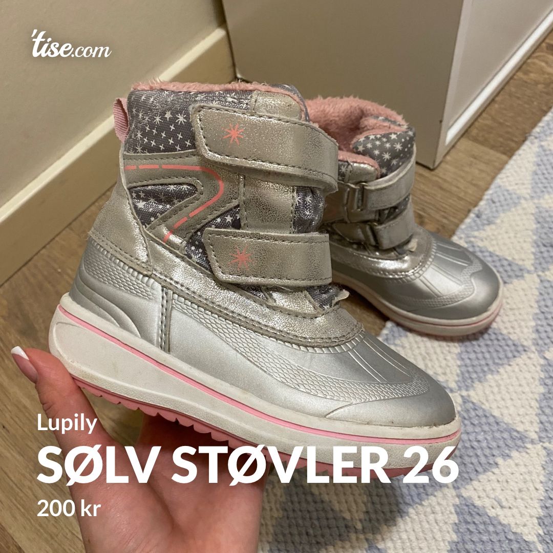 Sølv støvler 26