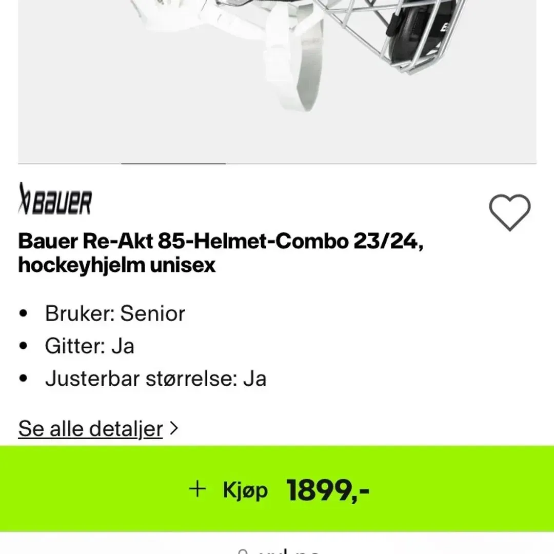 Hvit bauer hjelm