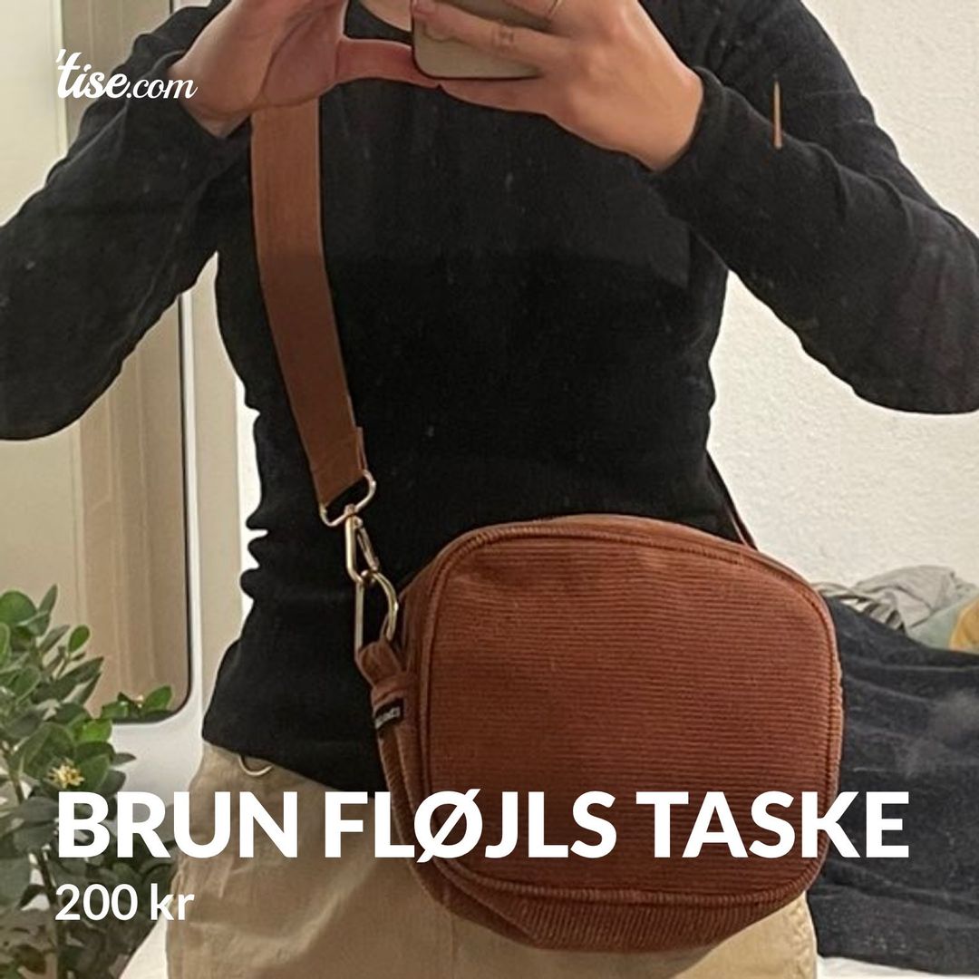 Brun fløjls taske