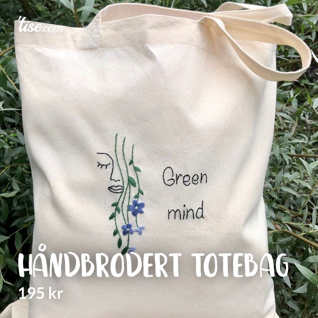 Håndbrodert totebag