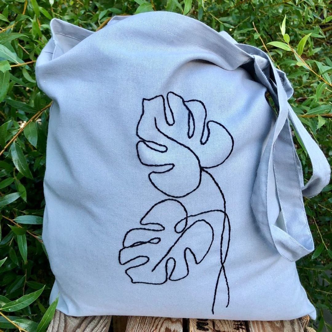 Håndbrodert totebag