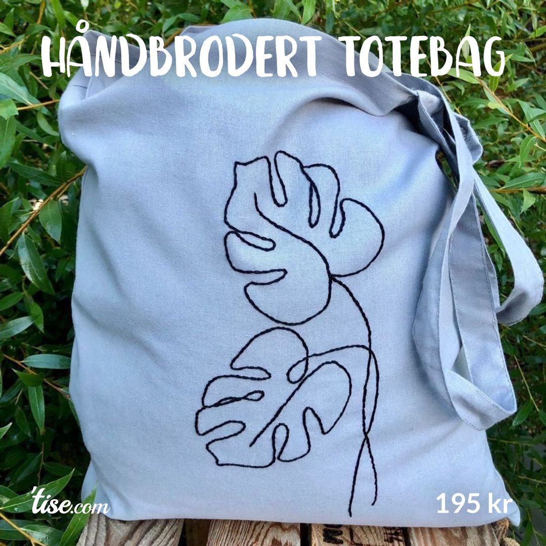 Håndbrodert totebag