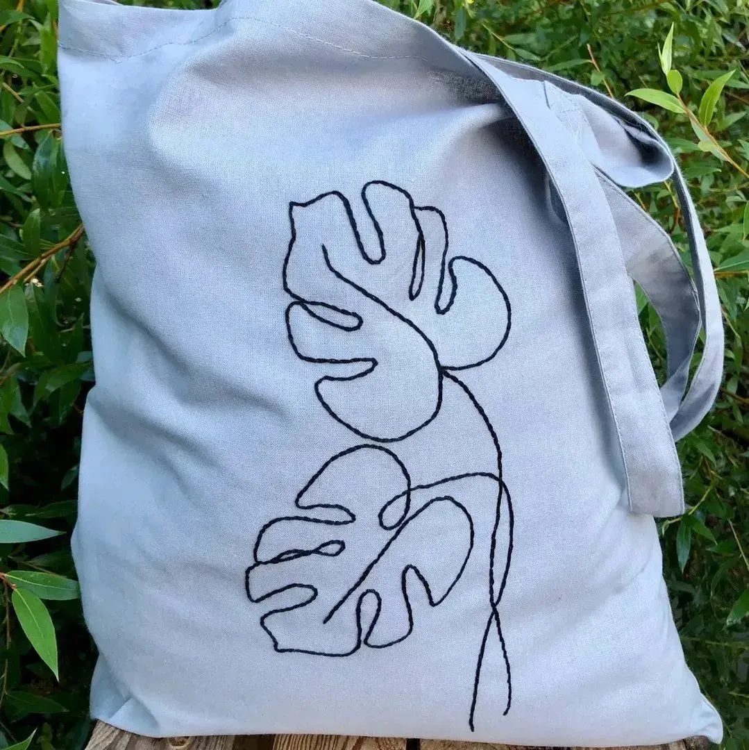 Håndbrodert totebag