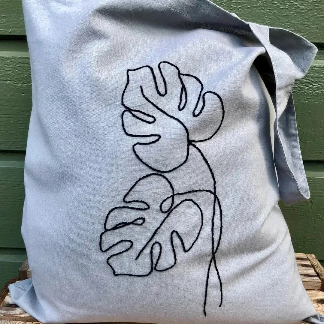 Håndbrodert totebag