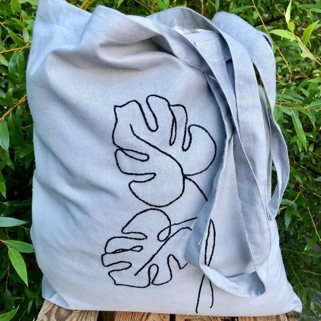 Håndbrodert totebag