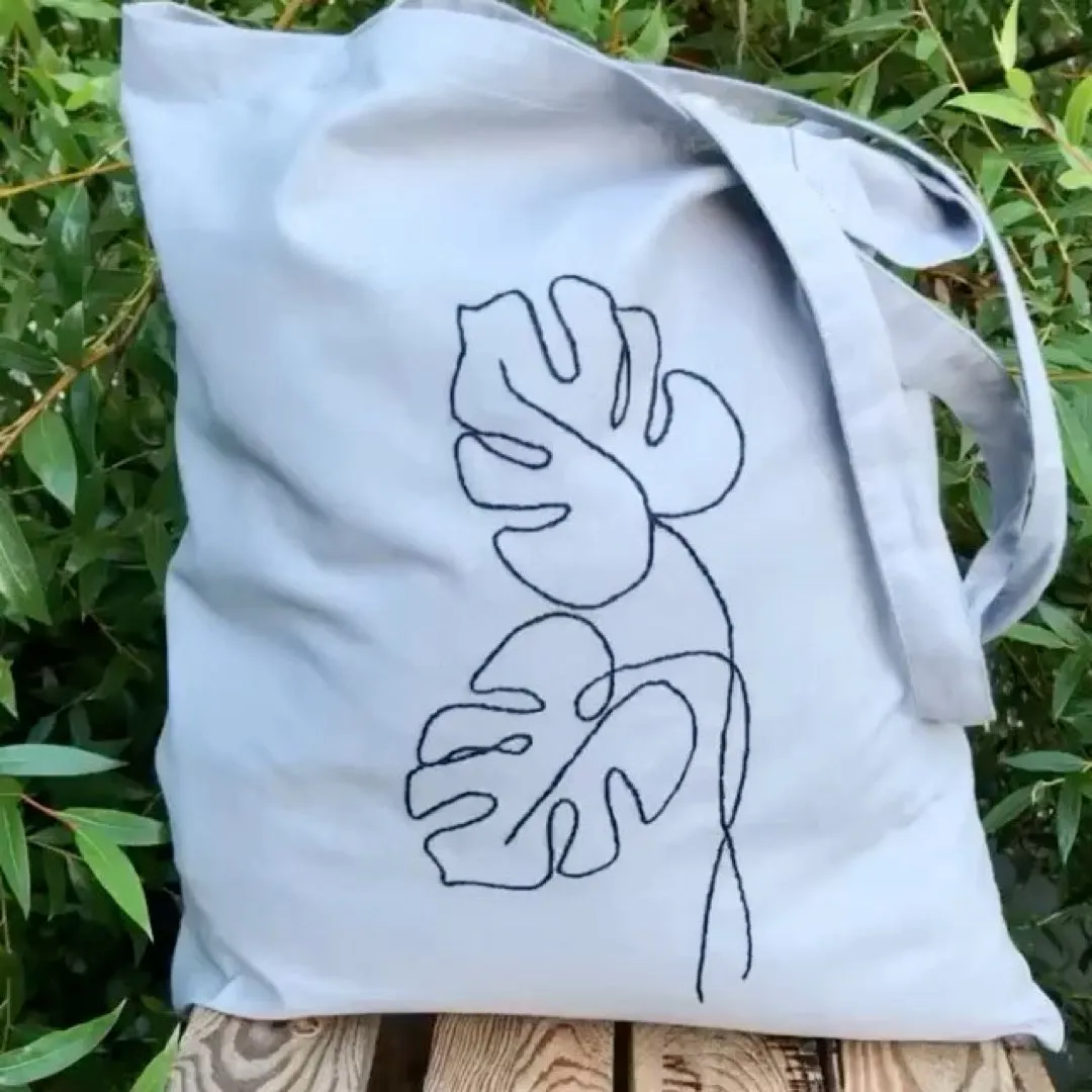 Håndbrodert totebag