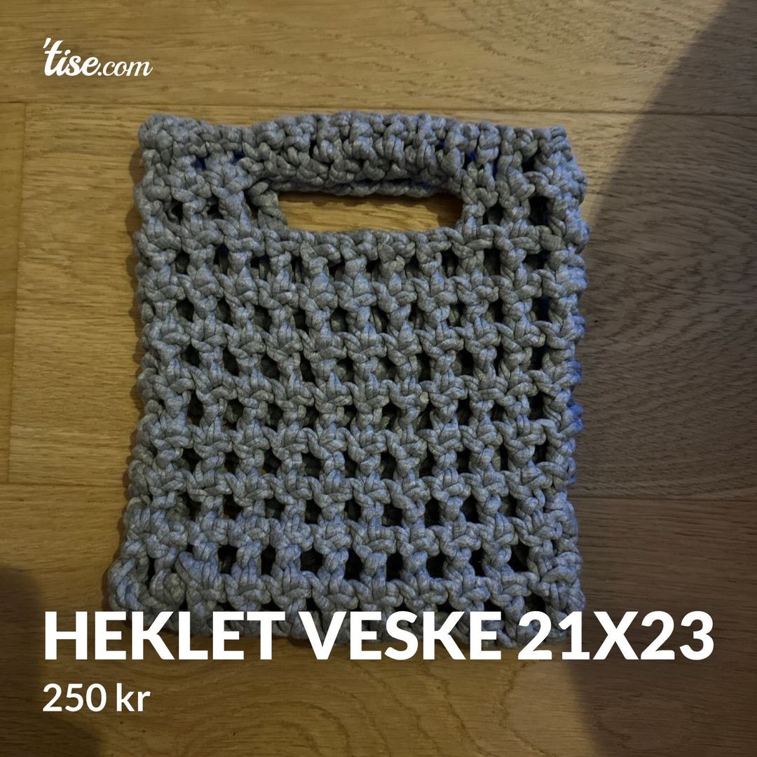 Heklet veske 21x23