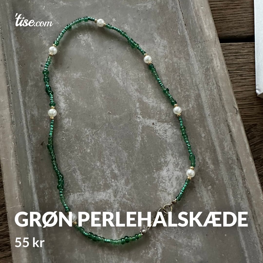 Grøn perlehalskæde