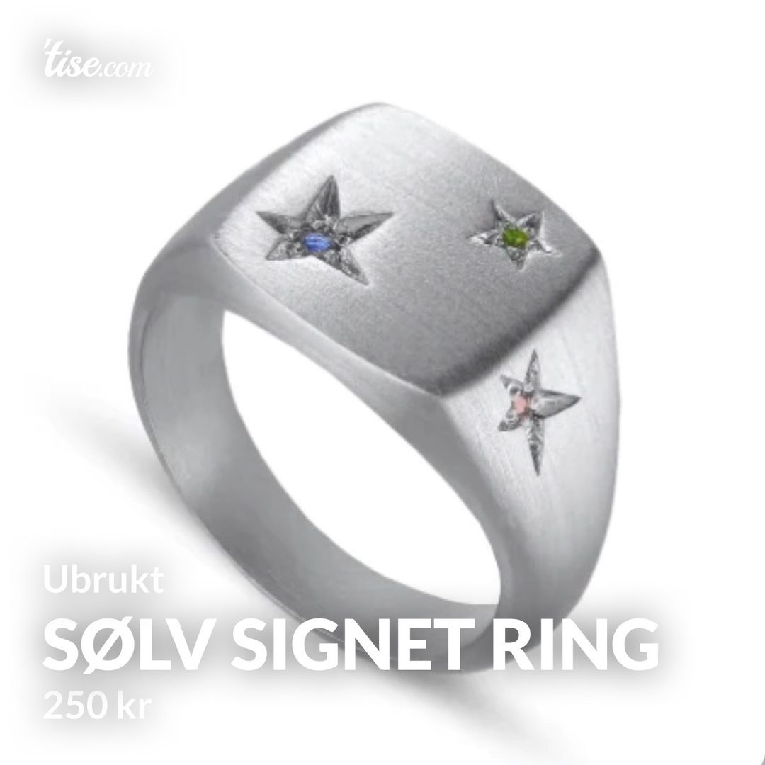 Sølv signet ring