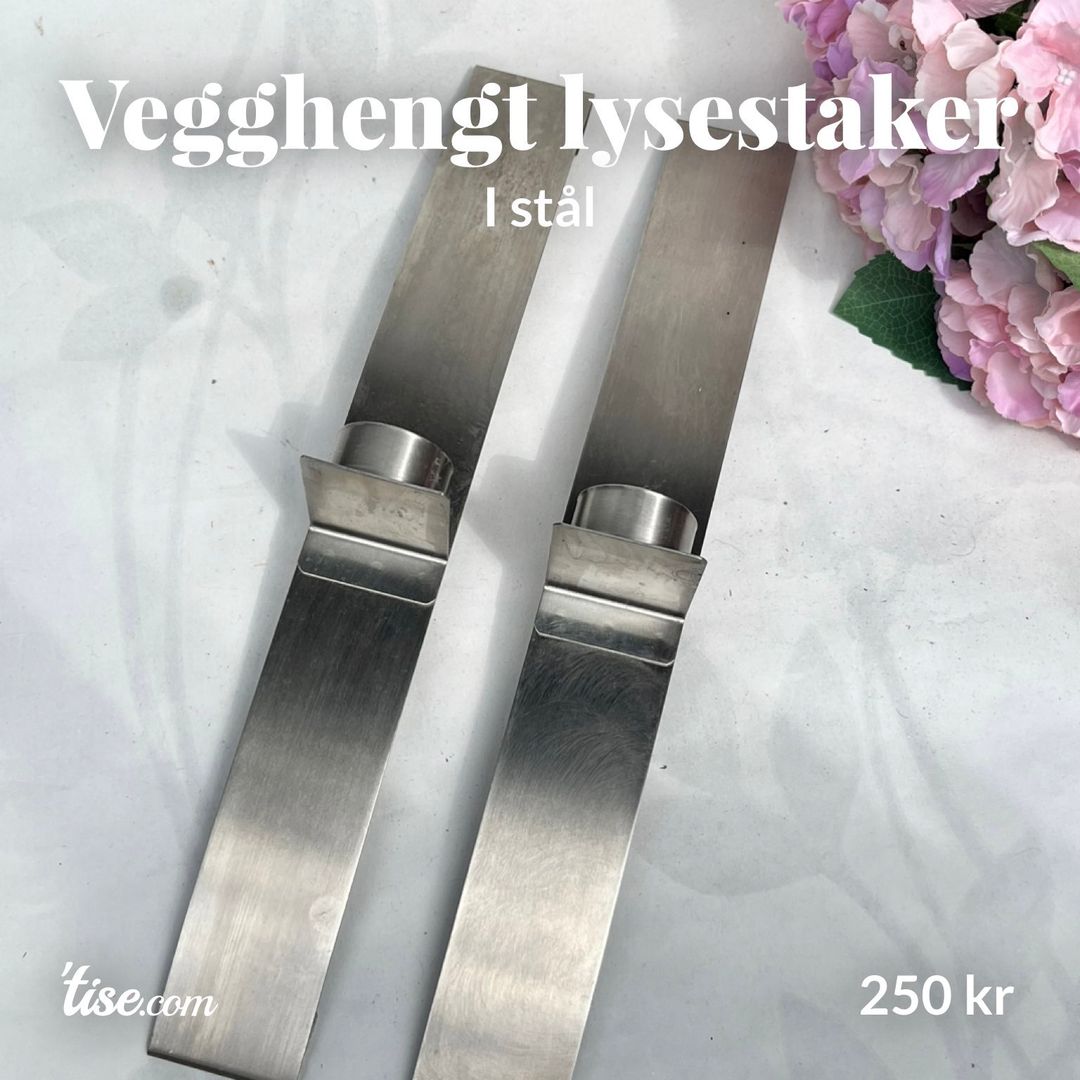 Vegghengt lysestaker