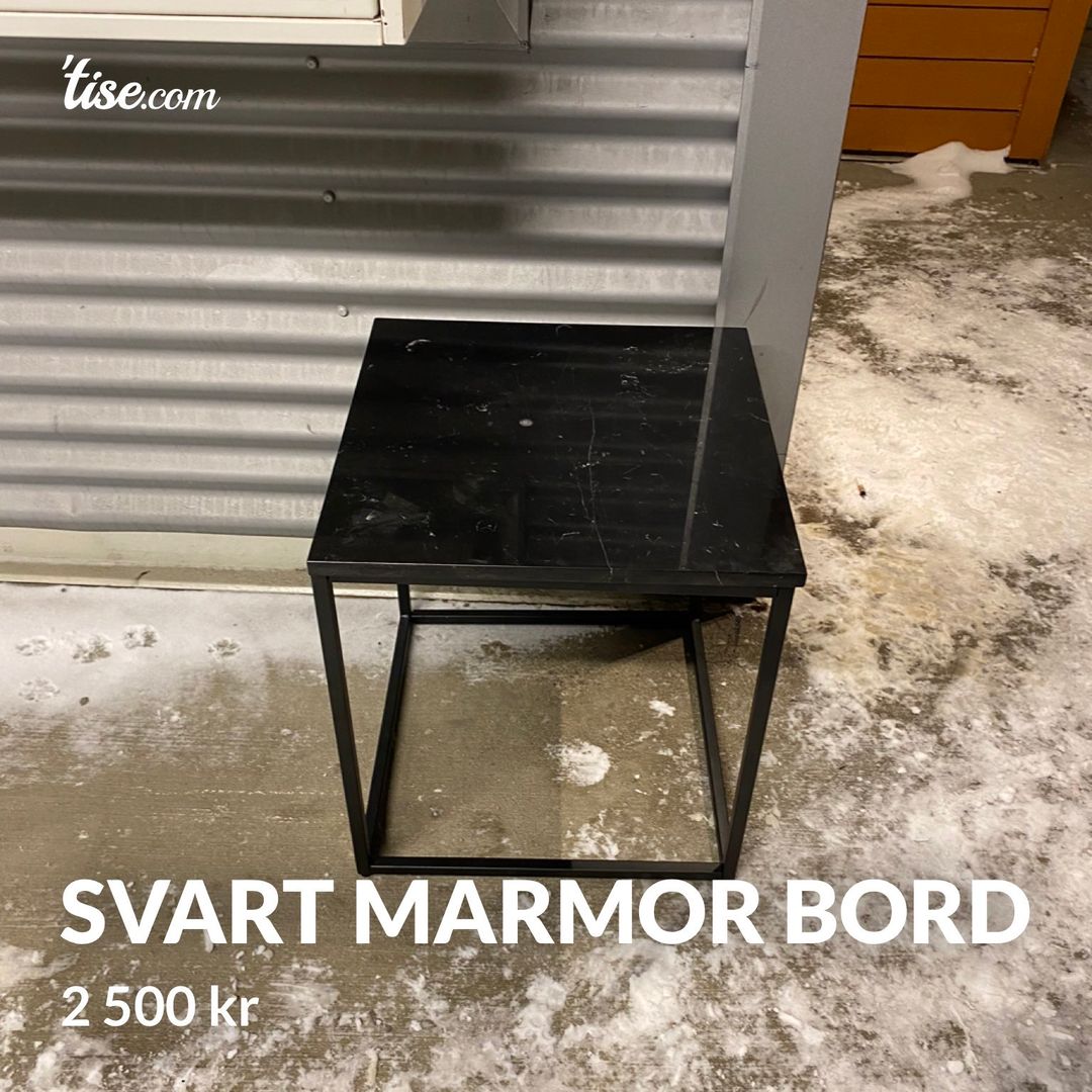 Svart marmor bord