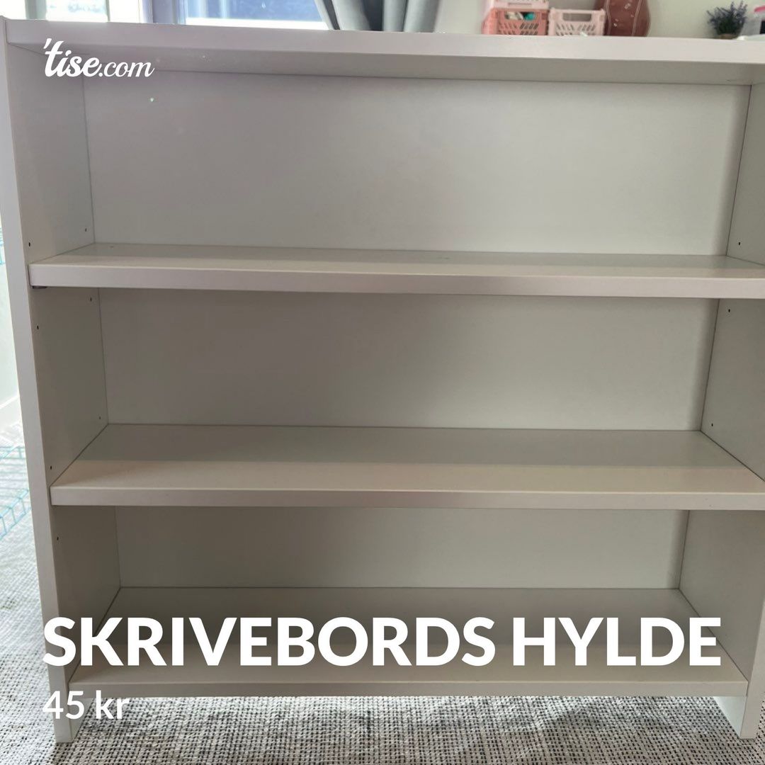 Skrivebords hylde