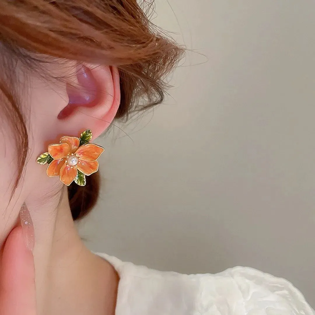 Flower earrings