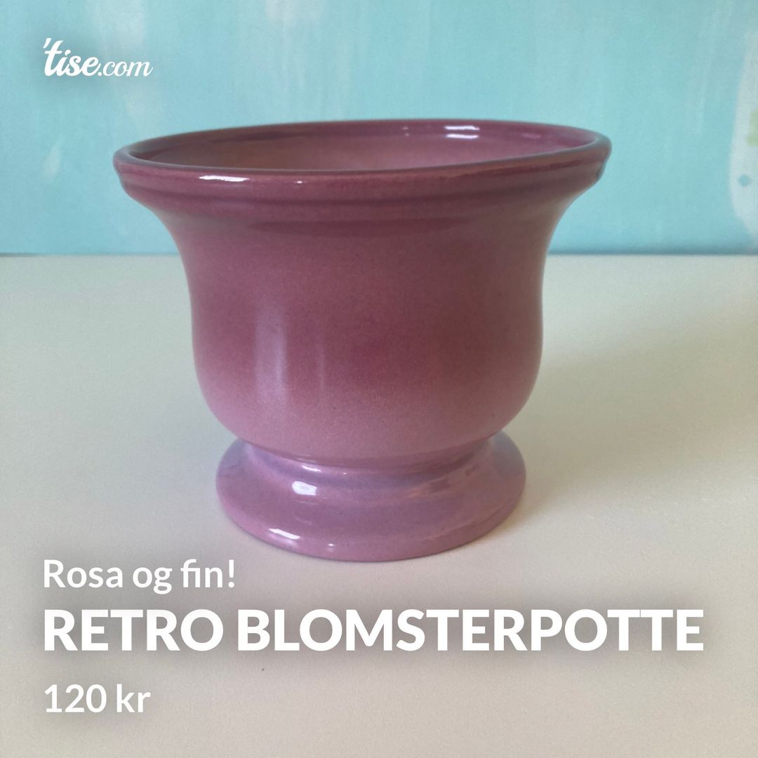 Retro blomsterpotte