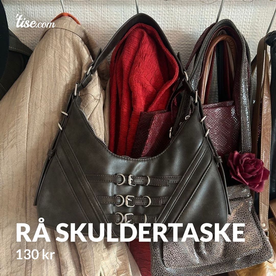 Rå skuldertaske