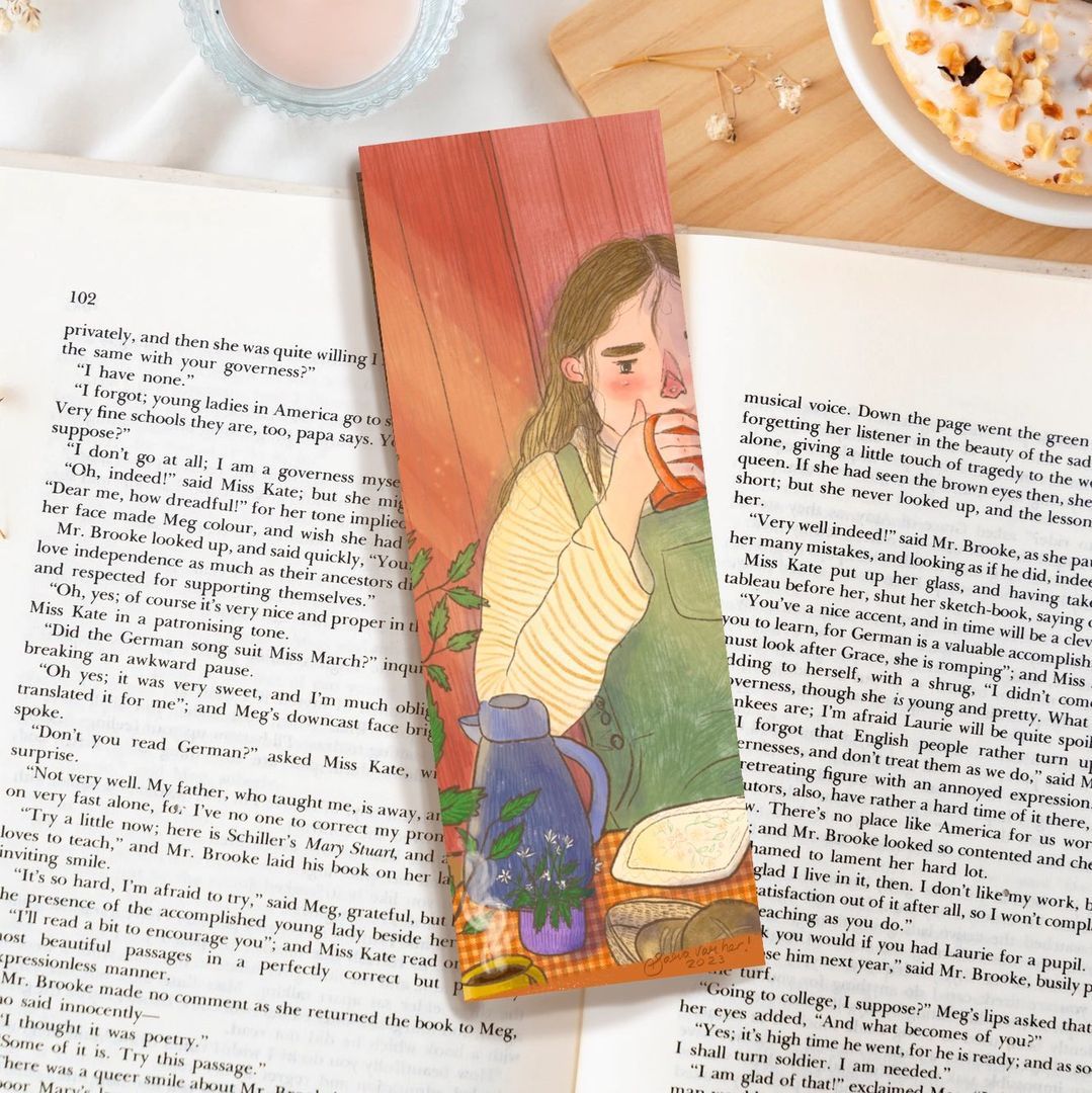 Morning tea bookmark