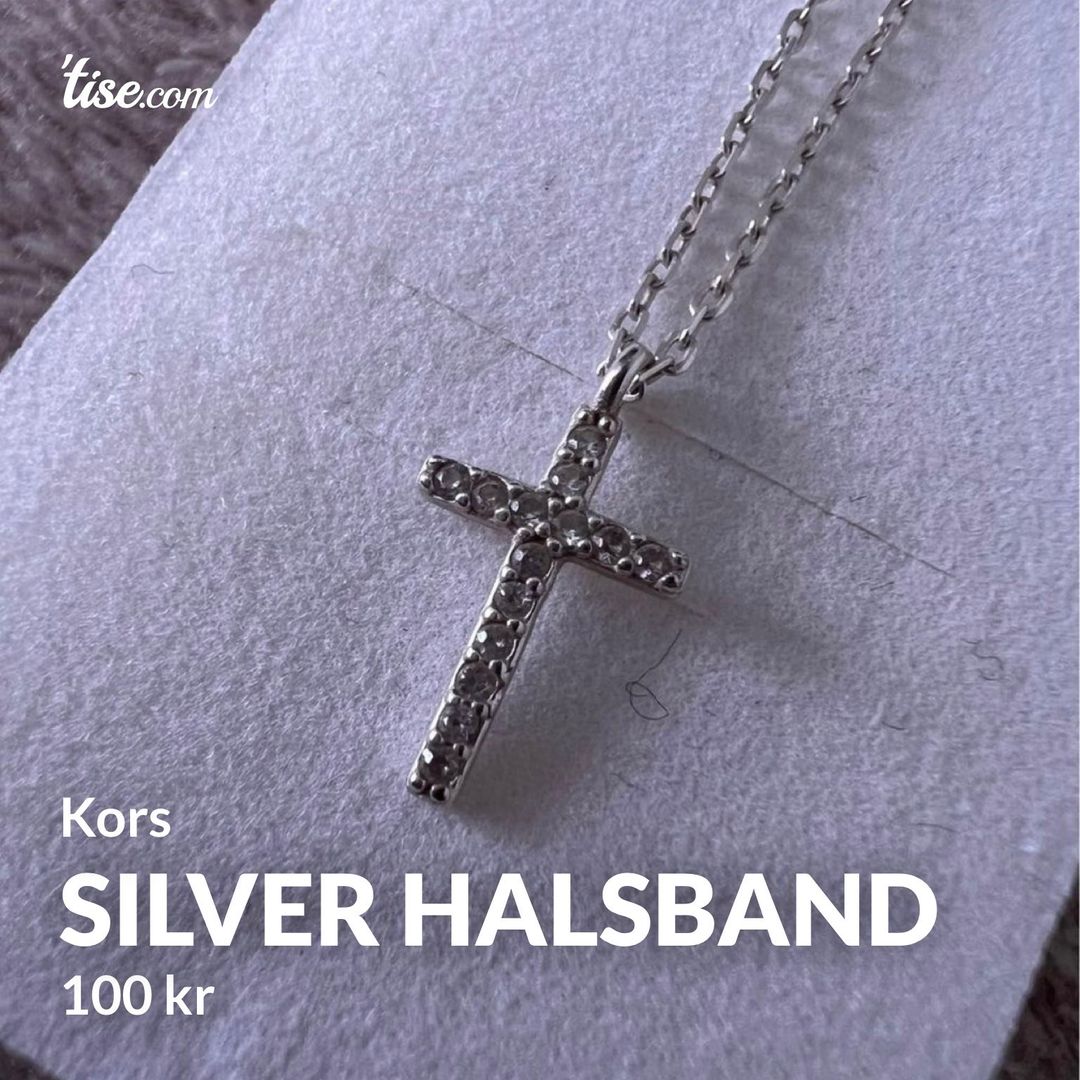 Silver halsband