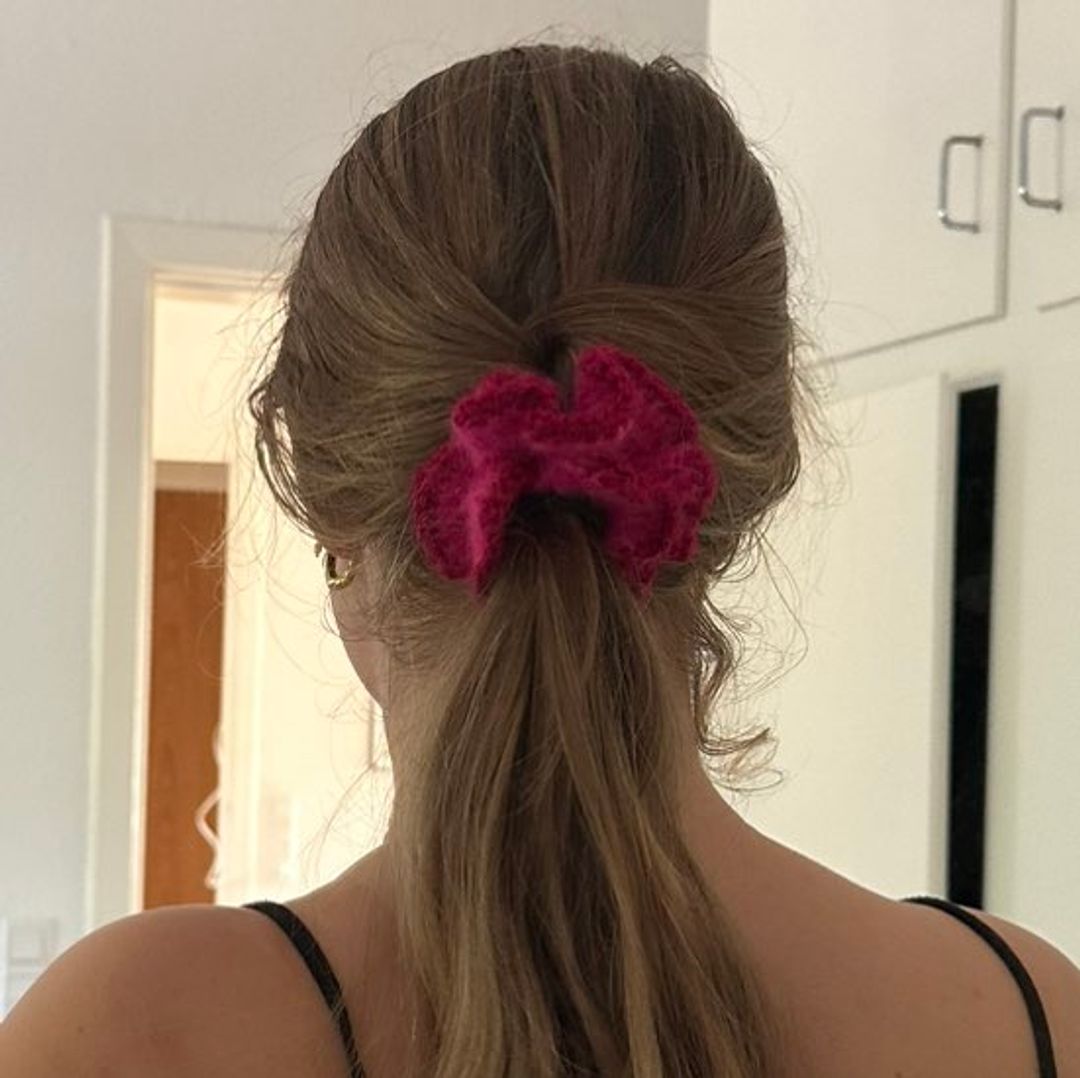 Pink scrunchie