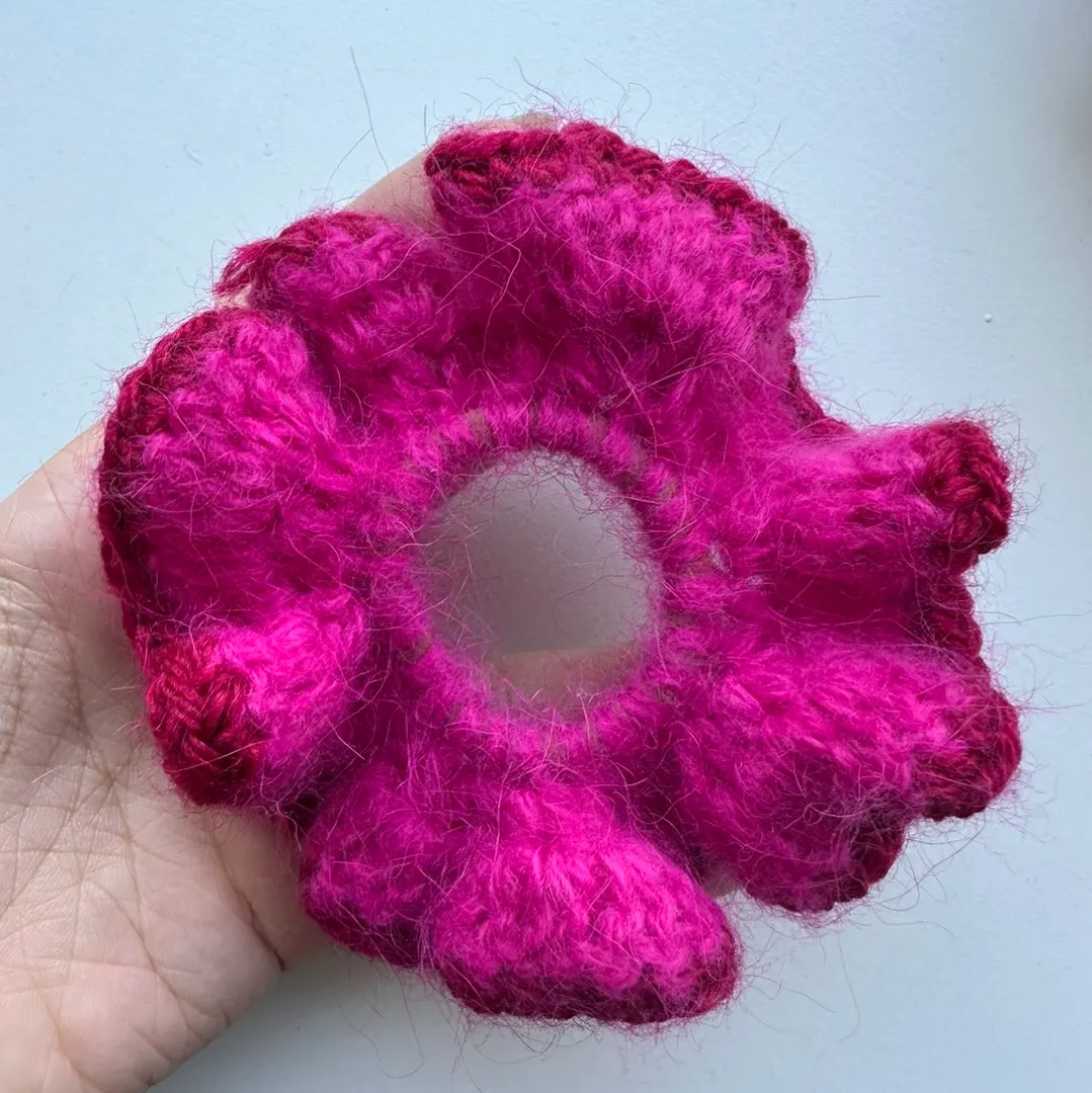 Pink scrunchie