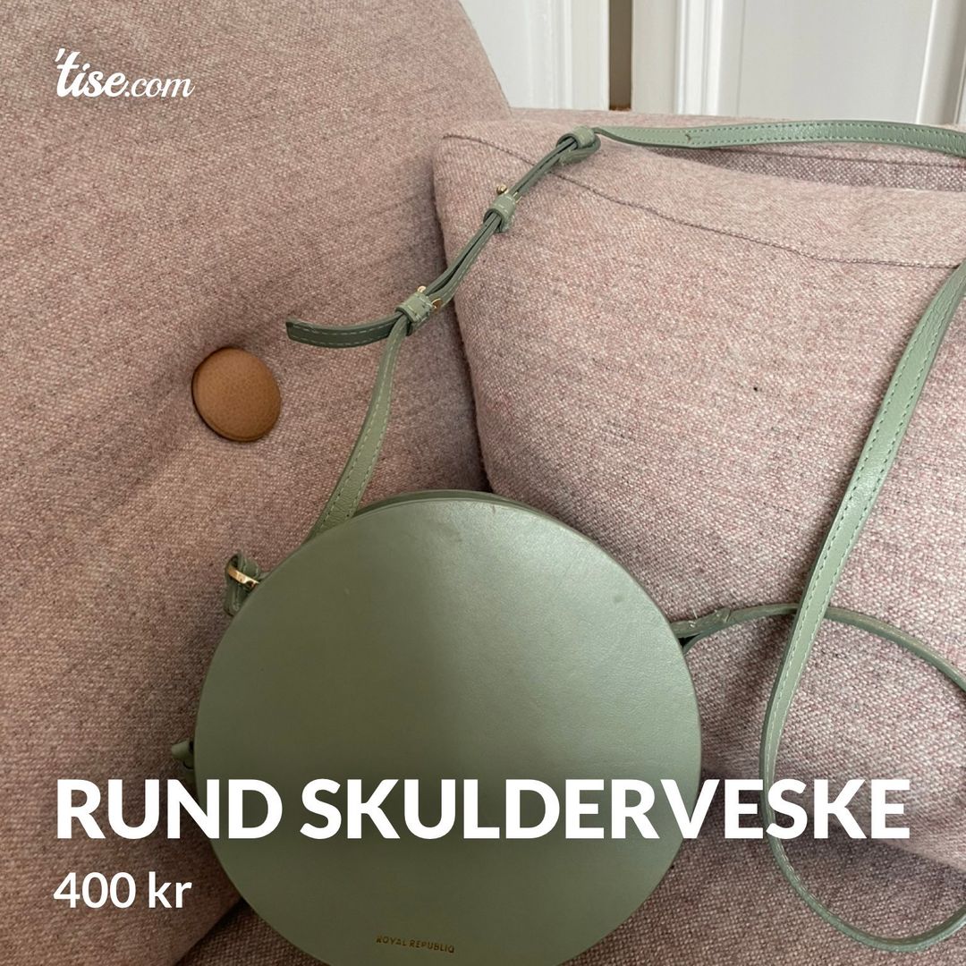 Rund skulderveske