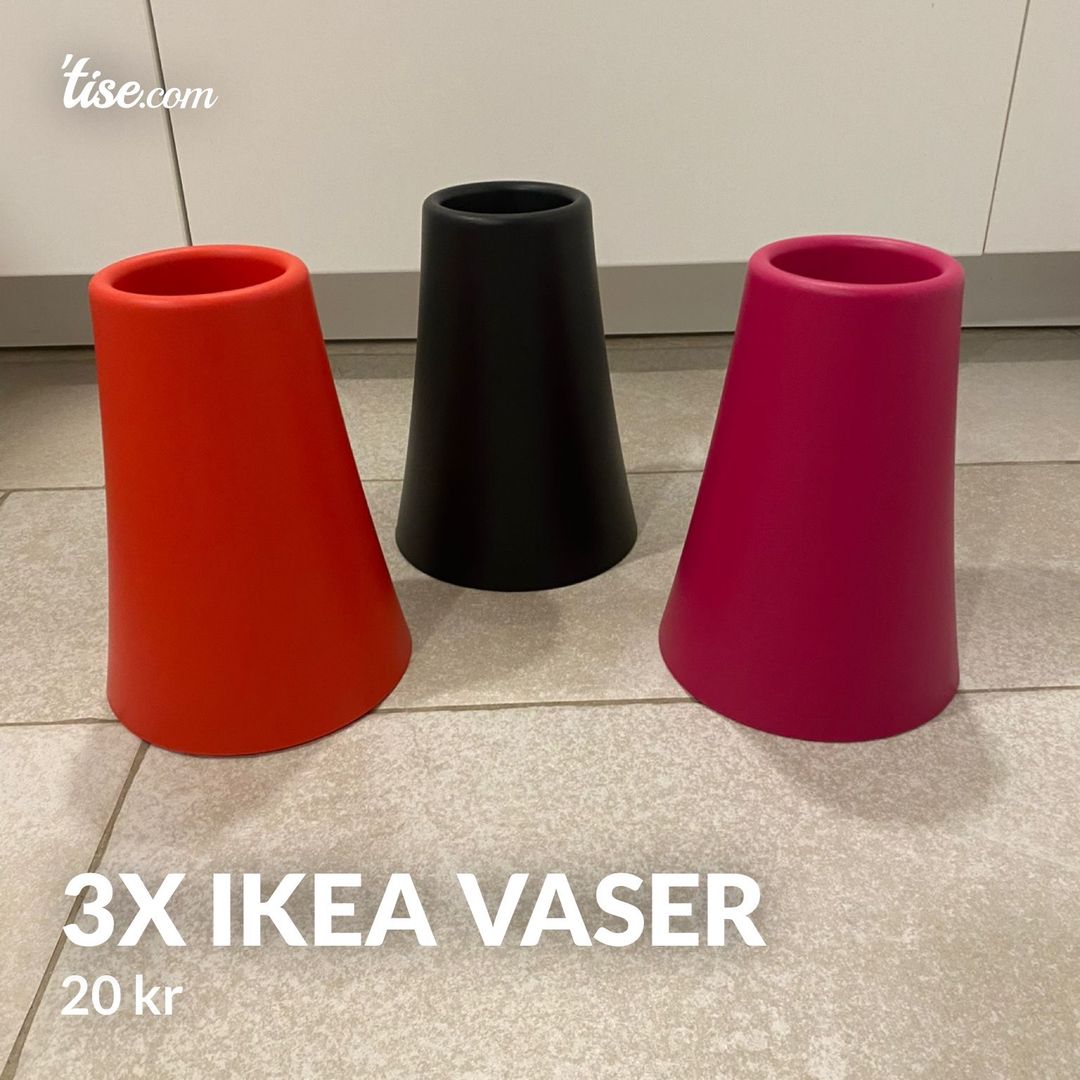 3x Ikea vaser