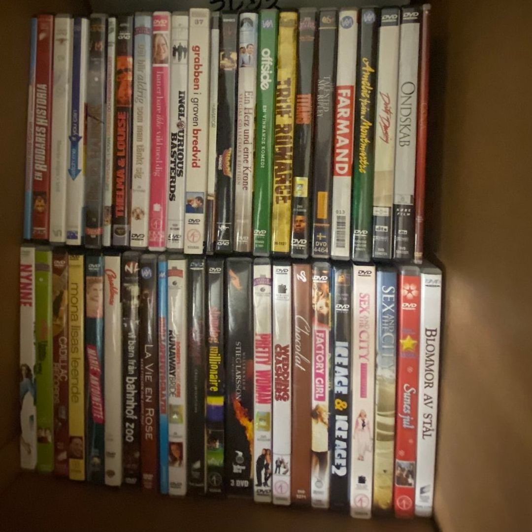 Box of DVDs