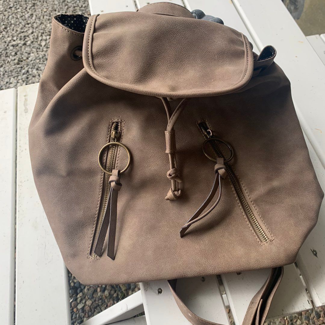 Leather backpack