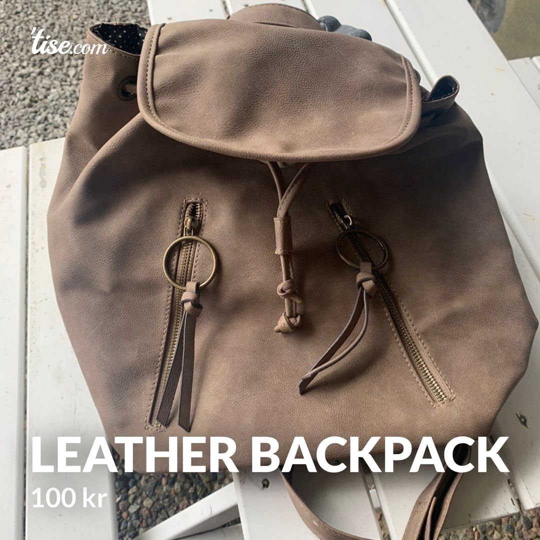 Leather backpack