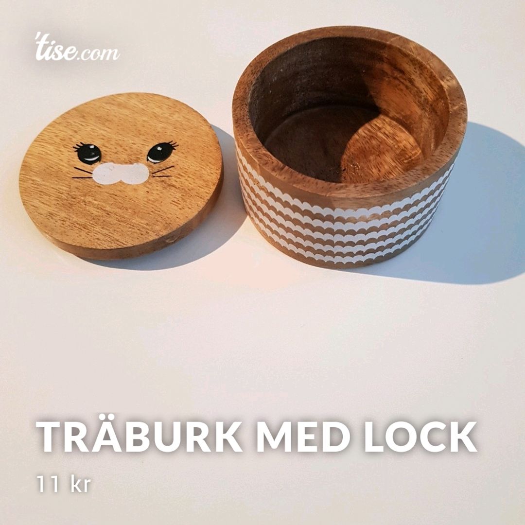 Träburk Med Lock