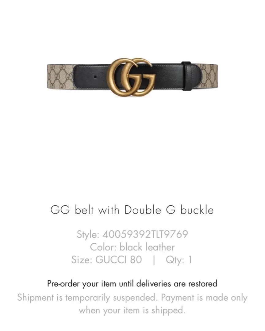 Gucci GG belt